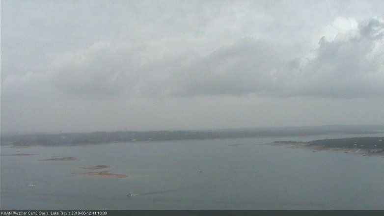 Lake Travis webcam, August 12, 2018 10:20 AM CT