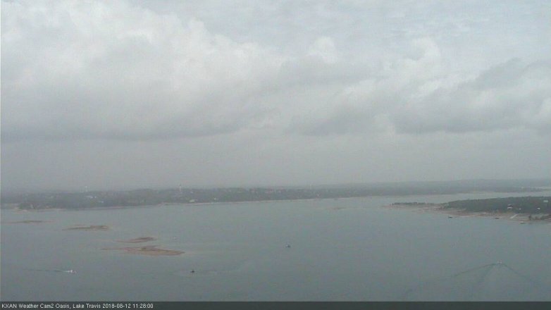 Lake Travis webcam, August 12, 2018 10:30 AM CT