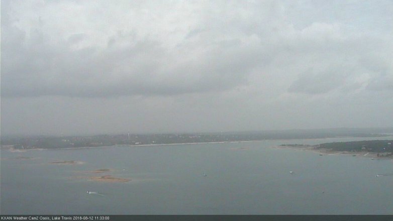 Lake Travis webcam, August 12, 2018 10:35 AM CT
