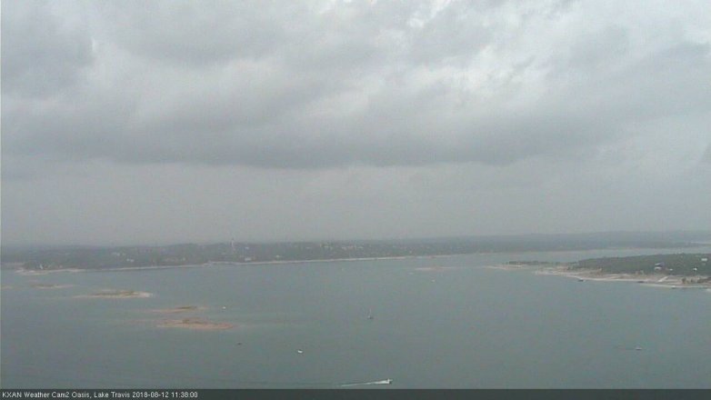 Lake Travis webcam, August 12, 2018 10:40 AM CT