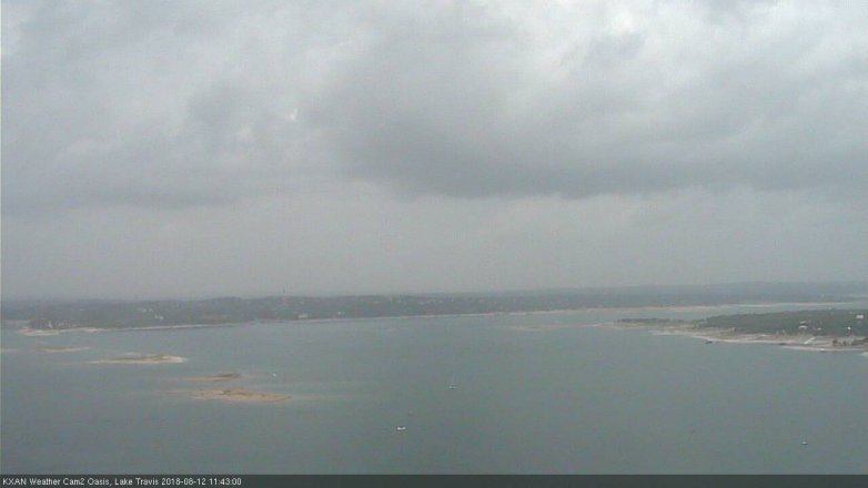 Lake Travis webcam, August 12, 2018 10:45 AM CT