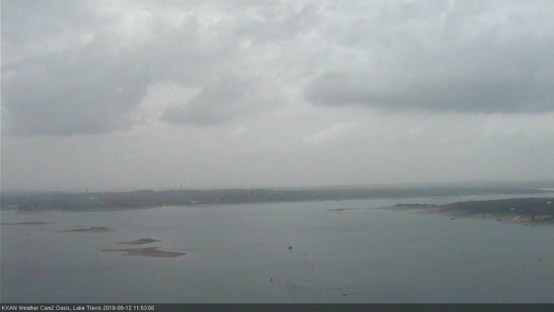 Lake Travis webcam, August 12, 2018 10:55 AM CT