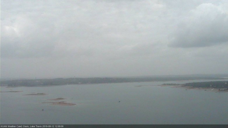 Lake Travis webcam, August 12, 2018 11:10 AM CT
