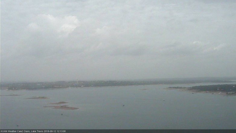 Lake Travis webcam, August 12, 2018 11:15 AM CT