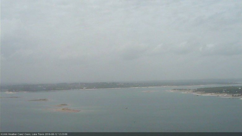 Lake Travis webcam, August 12, 2018 11:25 AM CT