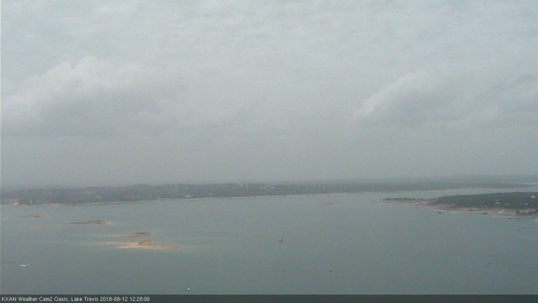Lake Travis webcam, August 12, 2018 11:30 AM CT