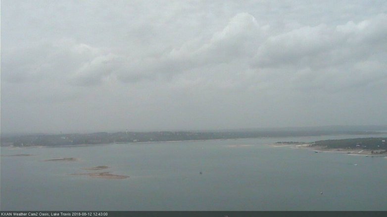 Lake Travis webcam, August 12, 2018 11:45 AM CT