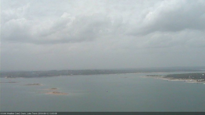 Lake Travis webcam, August 12, 2018 12:05 PM CT