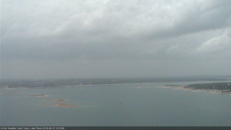 Lake Travis webcam, August 12, 2018 12:25 PM CT