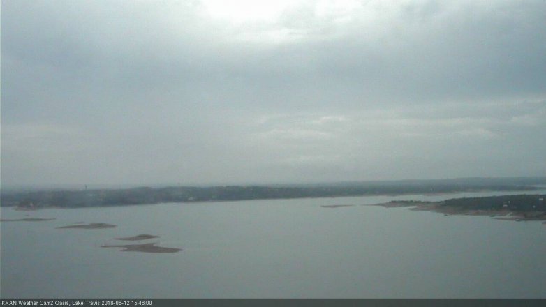 Lake Travis webcam, August 12, 2018 2:50 PM CT