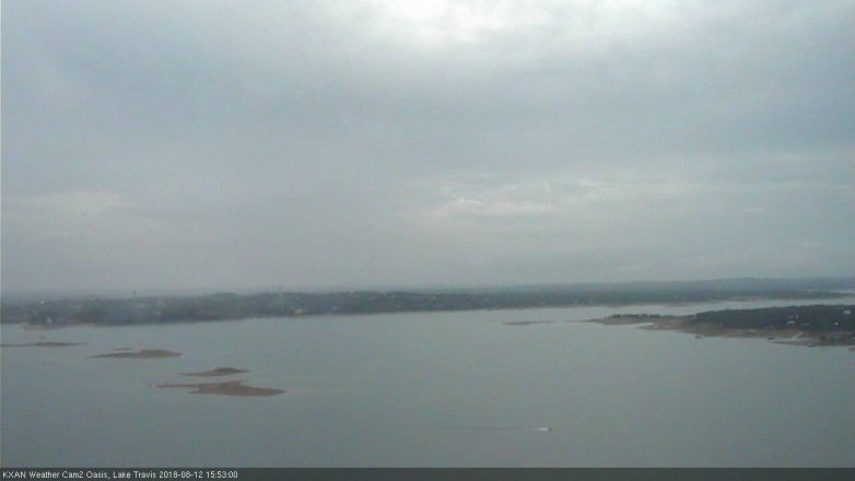 Lake Travis webcam, August 12, 2018 2:55 PM CT