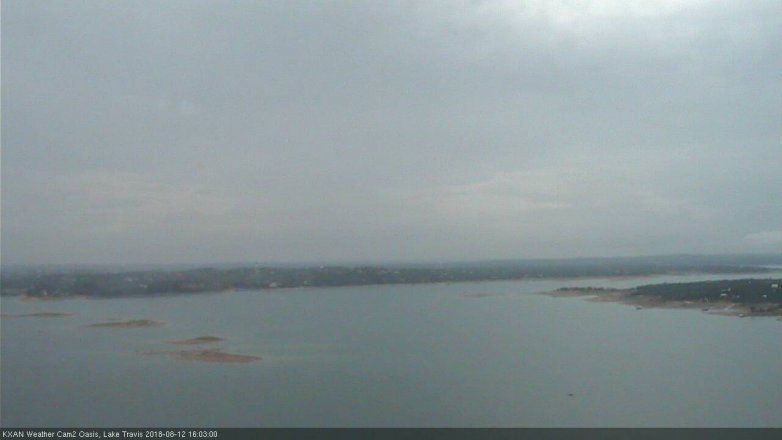 Lake Travis webcam, August 12, 2018 3:05 PM CT
