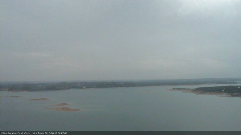 Lake Travis webcam, August 12, 2018 3:10 PM CT