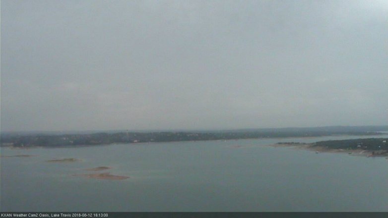 Lake Travis webcam, August 12, 2018 3:15 PM CT