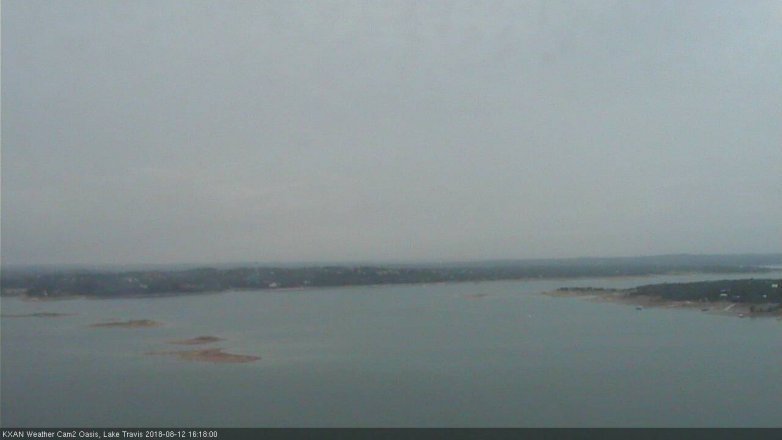 Lake Travis webcam, August 12, 2018 3:20 PM CT