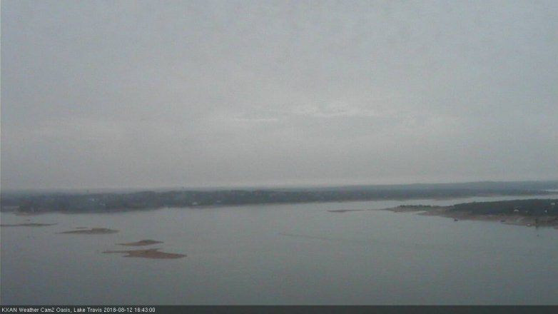 Lake Travis webcam, August 12, 2018 3:45 PM CT