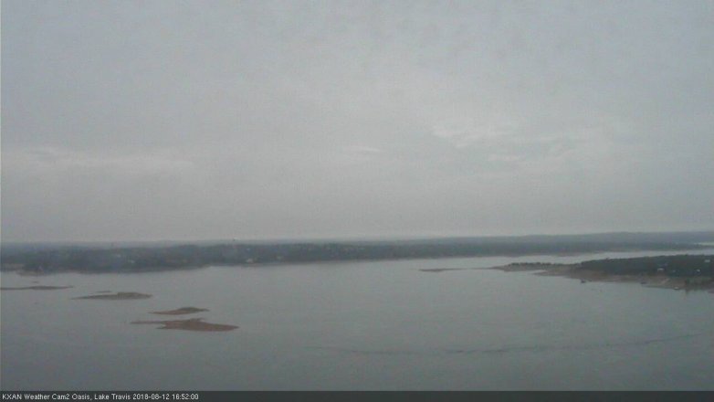 Lake Travis webcam, August 12, 2018 3:55 PM CT