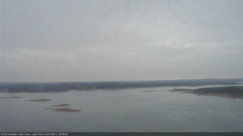 Lake Travis webcam, August 12, 2018 4:00 PM CT