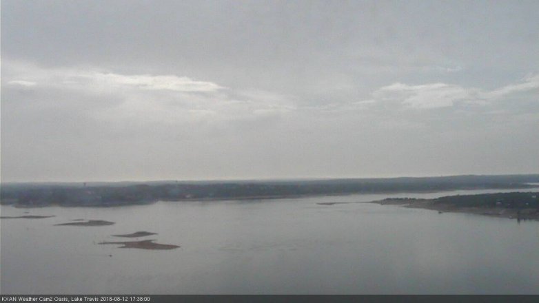 Lake Travis webcam, August 12, 2018 4:40 PM CT