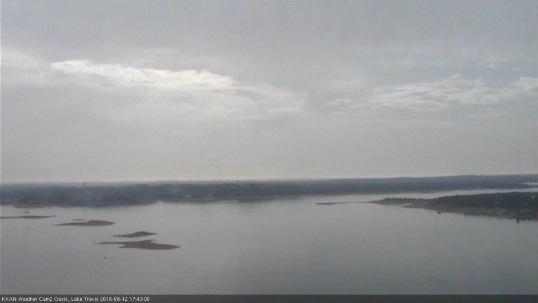 Lake Travis webcam, August 12, 2018 4:45 PM CT