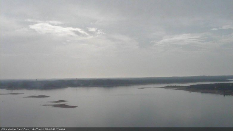 Lake Travis webcam, August 12, 2018 4:50 PM CT