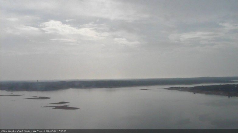 Lake Travis webcam, August 12, 2018 4:55 PM CT