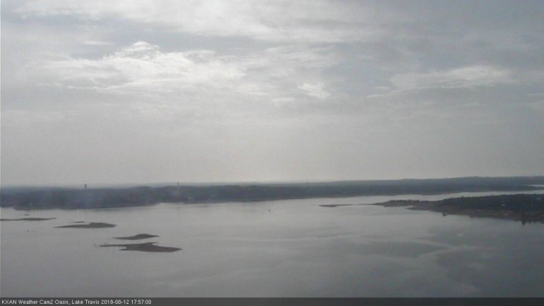 Lake Travis webcam, August 12, 2018 5:00 PM CT