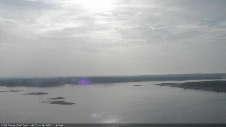 Lake Travis webcam, August 12, 2018 5:05 PM CT