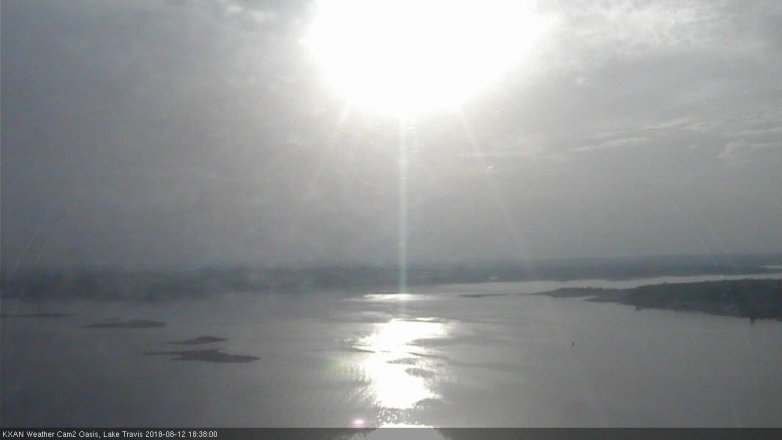 Lake Travis webcam, August 12, 2018 5:40 PM CT