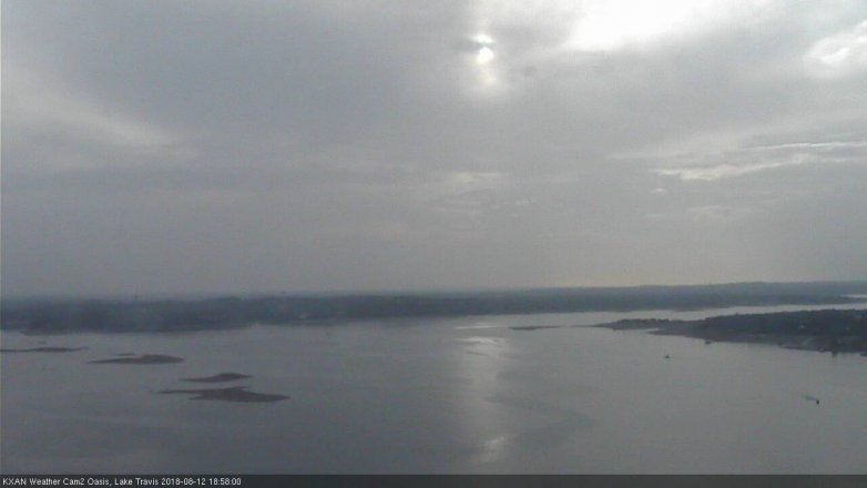 Lake Travis webcam, August 12, 2018 6:00 PM CT