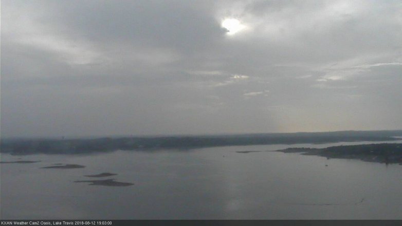 Lake Travis webcam, August 12, 2018 6:05 PM CT