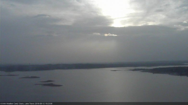 Lake Travis webcam, August 12, 2018 6:25 PM CT