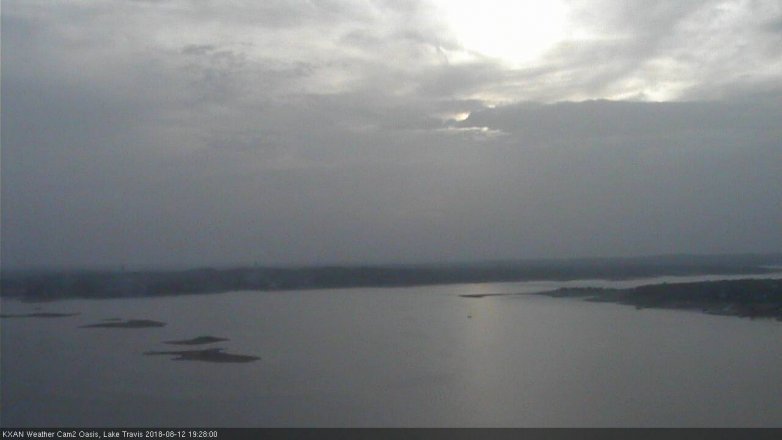 Lake Travis webcam, August 12, 2018 6:30 PM CT