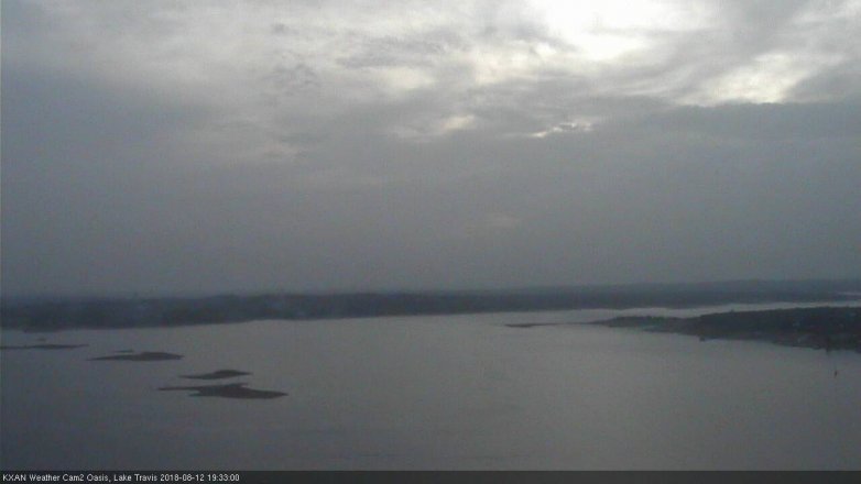 Lake Travis webcam, August 12, 2018 6:35 PM CT
