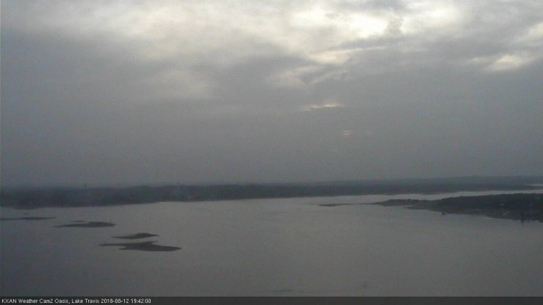Lake Travis webcam, August 12, 2018 6:45 PM CT