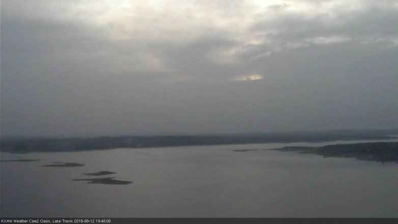 Lake Travis webcam, August 12, 2018 6:50 PM CT