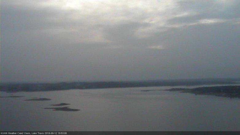Lake Travis webcam, August 12, 2018 6:55 PM CT