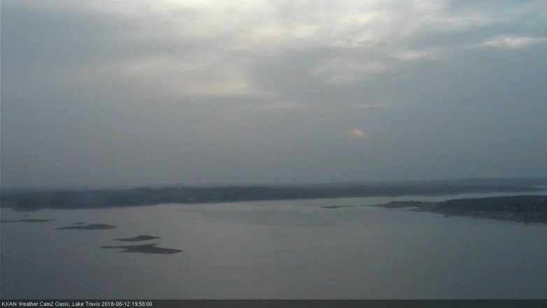 Lake Travis webcam, August 12, 2018 7:00 PM CT