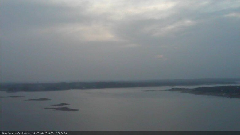 Lake Travis webcam, August 12, 2018 7:05 PM CT