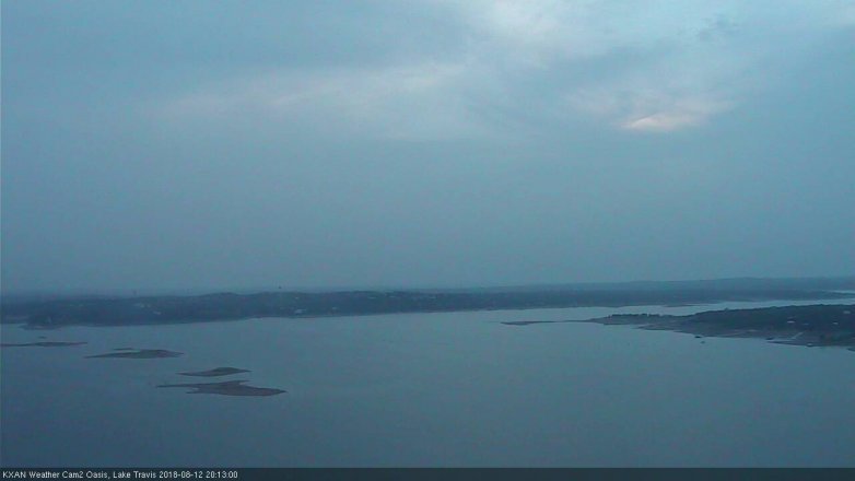 Lake Travis webcam, August 12, 2018 7:15 PM CT