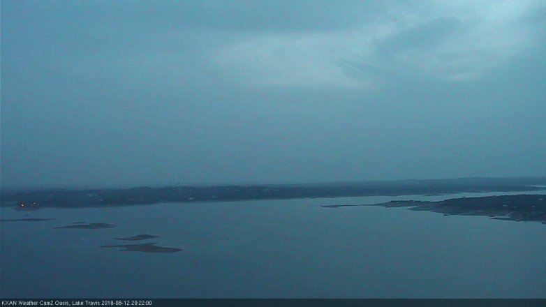 Lake Travis webcam, August 12, 2018 7:25 PM CT