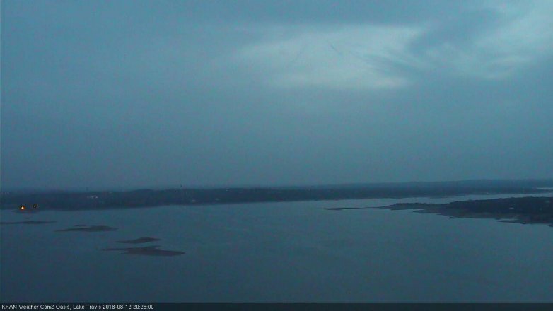 Lake Travis webcam, August 12, 2018 7:30 PM CT