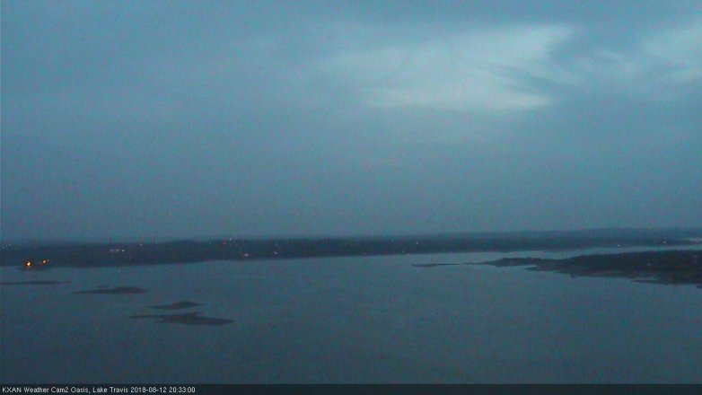 Lake Travis webcam, August 12, 2018 7:35 PM CT