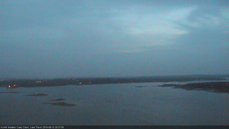 Lake Travis webcam, August 12, 2018 7:40 PM CT