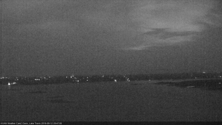Lake Travis webcam, August 12, 2018 7:50 PM CT