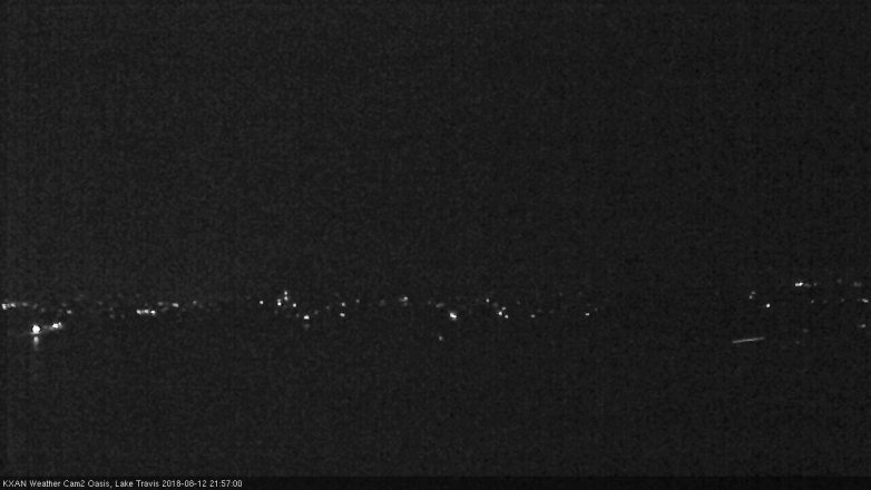 Lake Travis webcam, August 12, 2018 9:00 PM CT