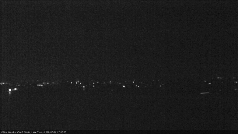 Lake Travis webcam, August 12, 2018 9:05 PM CT