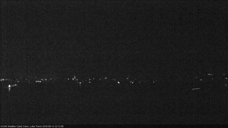 Lake Travis webcam, August 12, 2018 9:15 PM CT