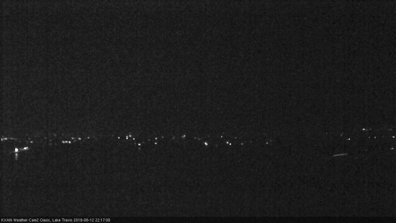 Lake Travis webcam, August 12, 2018 9:20 PM CT
