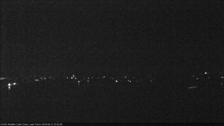Lake Travis webcam, August 12, 2018 9:45 PM CT